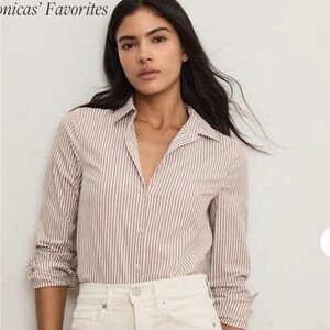 Veronica Beard Amelia ? Red Striped Button-Down Shirt | Women’s Size 4